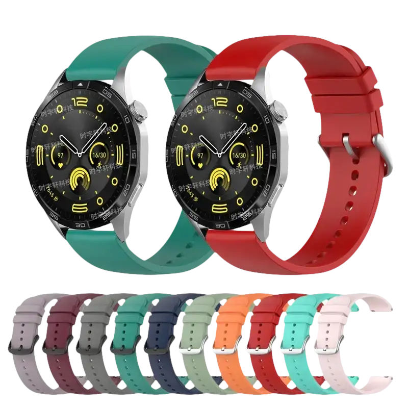 Smartwatches with interchangeable bands.