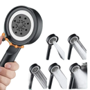 Five-speed shower head with multiple spray patterns.
