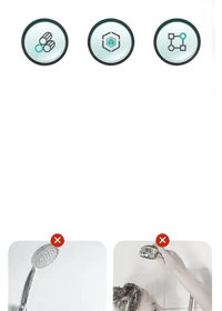 Shower head advertisement.