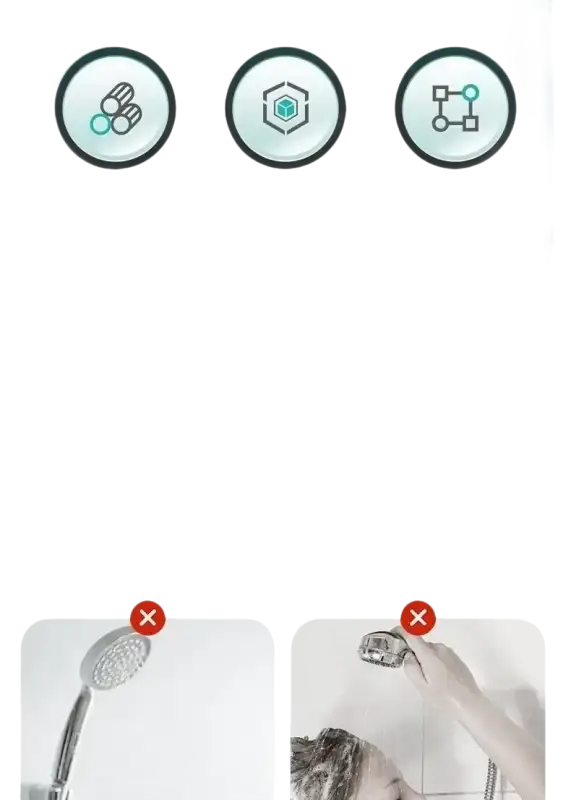 Shower head advertisement.