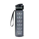 TimeBounce Motivational Water Bottle - Grey / 1L