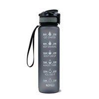 TimeBounce Motivational Water Bottle - Grey / 1L