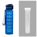 TimeBounce Motivational Water Bottle - Blue set / 1L