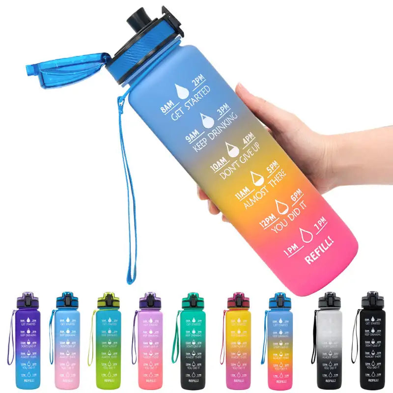 Hydrate or Diedrate: Your Motivational Tritan Water Bottle with Time Marker
