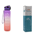 TimeBounce Motivational Water Bottle - Purpleorange gradient with box / 1L