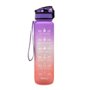 TimeBounce Motivational Water Bottle - Purple orange gradient / 1L