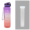 TimeBounce Motivational Water Bottle - Purple orange gradient set / 1L
