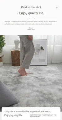 VIKAMA Hygge Haven Carpet High Pile Shag Carpet Non-Slip Cloud Flooring for Scandinavian Bedrooms and Gallery-Level Art