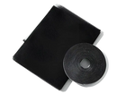 Black mesh screen and hook-and-loop tape roll.