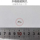 Mosquito on mesh with ruler.