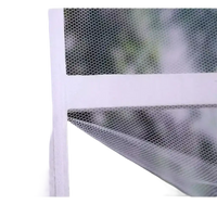 White hexagonal mesh screen.