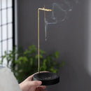Creative Upside Down Incense Burner Incense Stick Holder Wooden Round Incense Tray Ornament Bedroom Home Yoga