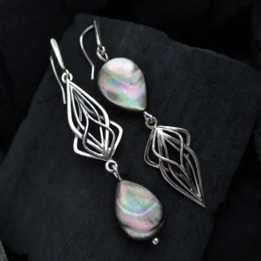 Vintage Vibe: Retro Chic Women’s Earrings - Silver