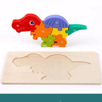 Children’s Educational Toys Wooden Three-dimensional Montessori - Spinosaurus