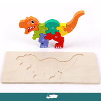 Children’s Educational Toys Wooden Three-dimensional Montessori - Tyrannosaurus Rex