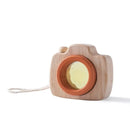 Wooden Mini Polygon Prism Kaleidoscope Camera Children’s Educational Toys - Orange