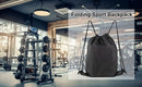 Black drawstring backpack.