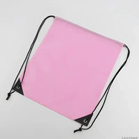 Pink drawstring backpack.