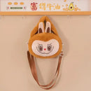 Brown plush bunny bag.