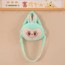 Mint green bunny purse.