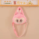 Pink plush bunny purse.