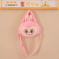 Pink plush bunny purse.