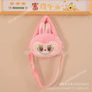 Pink plush bunny purse.