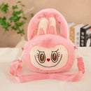 Pink plush bunny purse.