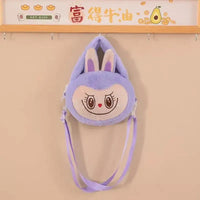 Purple plush bunny purse.