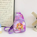 Purple Paw Patrol sling bag.