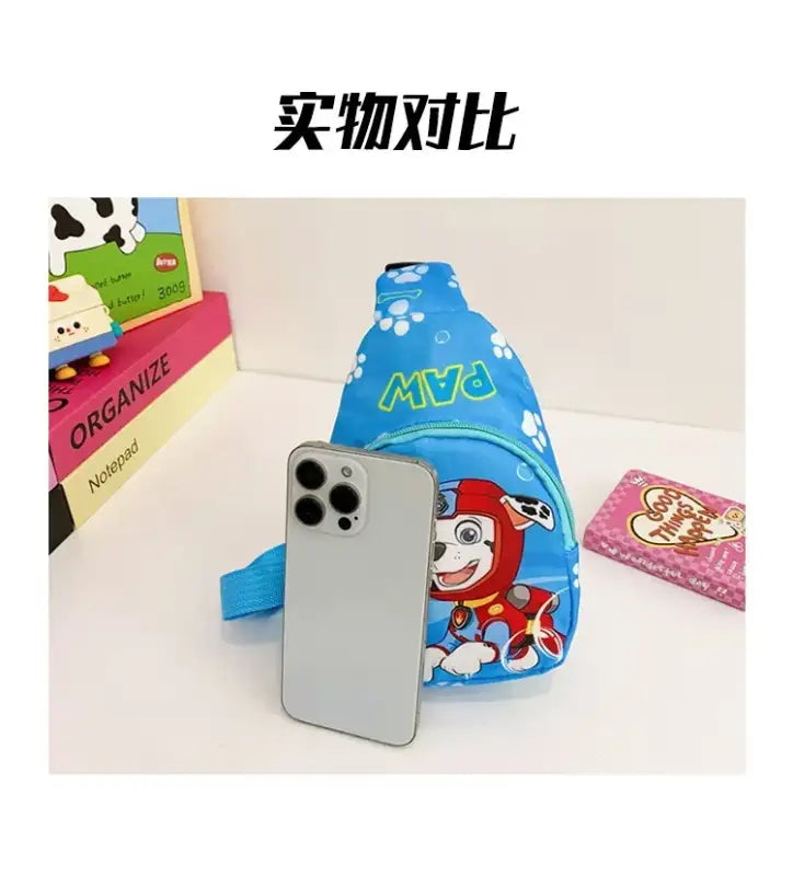 Blue Paw Patrol sling bag.