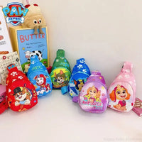 Colorful Paw Patrol sling bags.