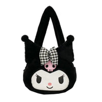 Black plush Kuromi handbag.