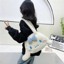 Plush Cinnamoroll shoulder bag.