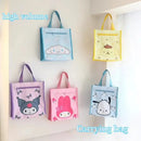 Cartoon character tote bags.