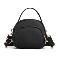Black nylon crossbody bag.