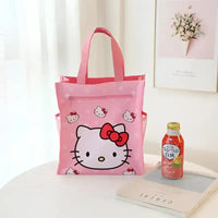 Pink Hello Kitty tote bag.