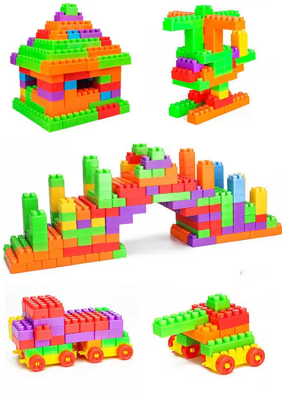 Children’s large-particle building blocks educational toys - 72 capsules