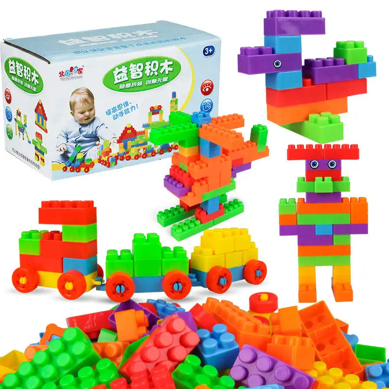 Children’s large-particle building blocks educational toys - 72 capsules