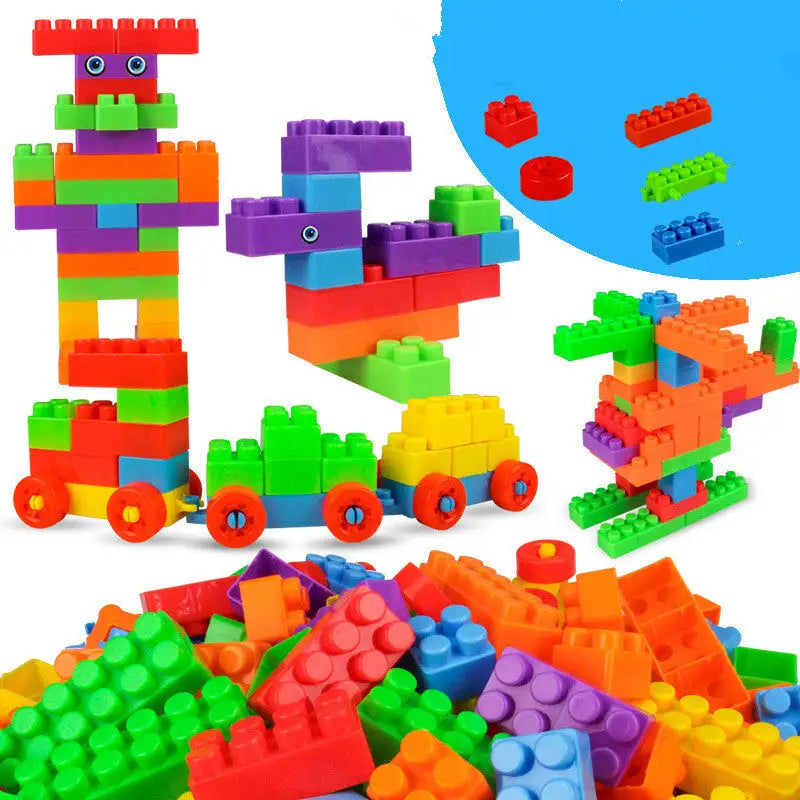 Children’s large-particle building blocks educational toys - 72 capsules
