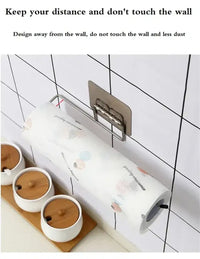 Kitchen paper towel stand glue toilet rack towel hang tissue dispenser roll napkin cabinet storage accessories 2 pieces