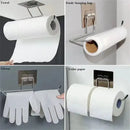 Kitchen paper towel stand glue toilet rack towel hang tissue dispenser roll napkin cabinet storage accessories 2 pieces