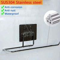 Kitchen paper towel stand glue toilet rack towel hang tissue dispenser roll napkin cabinet storage accessories 2 pieces