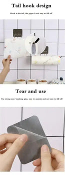 Kitchen paper towel stand glue toilet rack towel hang tissue dispenser roll napkin cabinet storage accessories 2 pieces