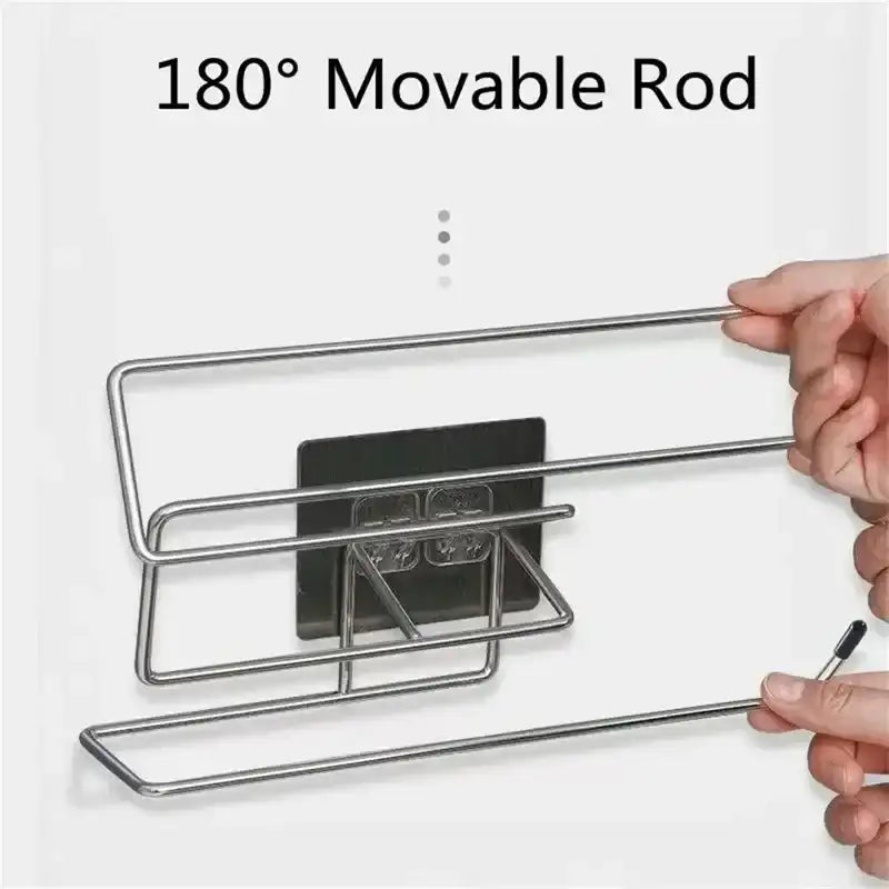 Kitchen paper towel stand glue toilet rack towel hang tissue dispenser roll napkin cabinet storage accessories 2 pieces