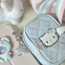 Light blue quilted Hello Kitty purse.