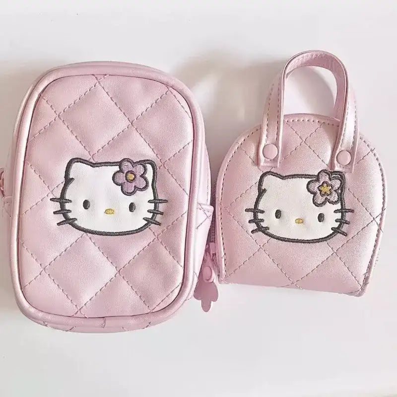 Sweet Hello Kitty Pink Purse Sanrio Embroidery Birthday Gift