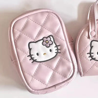 Pink Hello Kitty quilted bags.