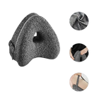 Gray Knee Up for a Laugh Ergoleg Relief Pillow with dimensions and leg support features