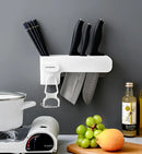 KnifeNest: Elegant Kitchen Knife Rack Solution - White